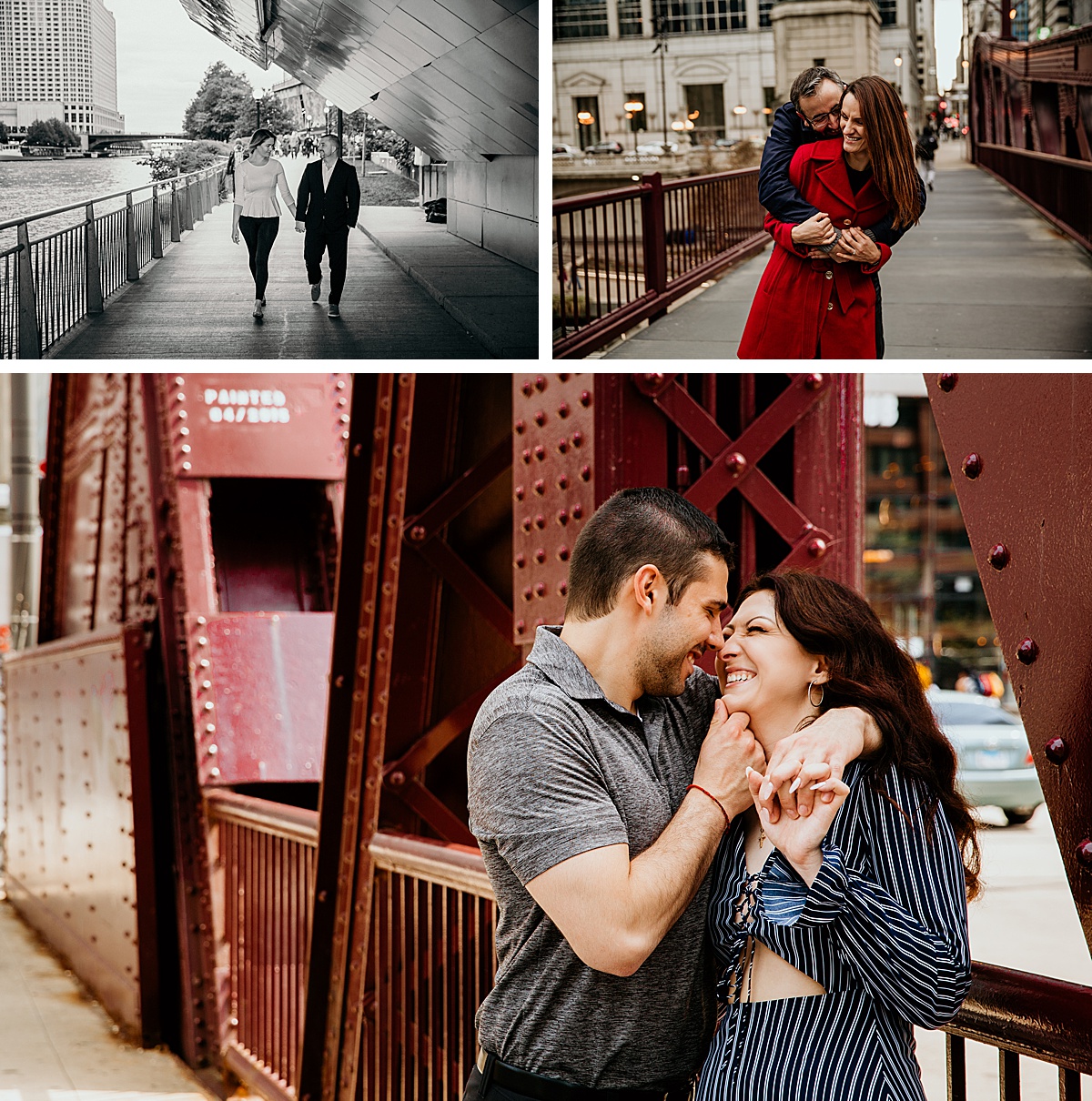 river walk, river walk chicago, chicago river walk, engagement photos, chicago engagement locations, couples engagement photos,
