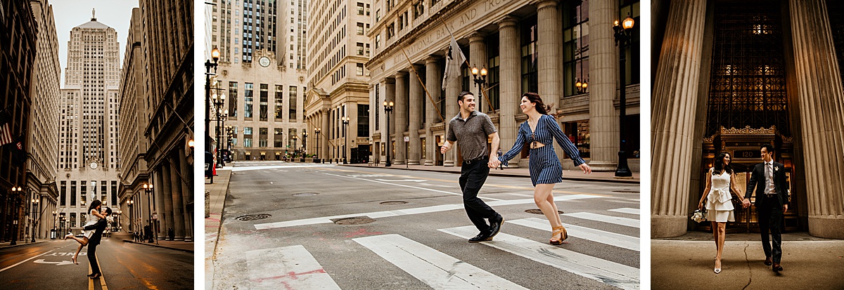 board of trade, chicago board of trade, wedding couple, chicago engagement locations, couples engagement photos,