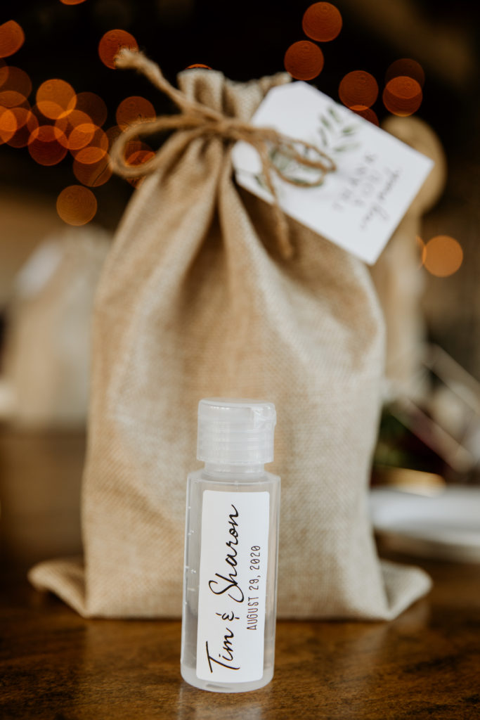 hand sanitizer wedding favors for 2020 social distancing covid pandemic wedding