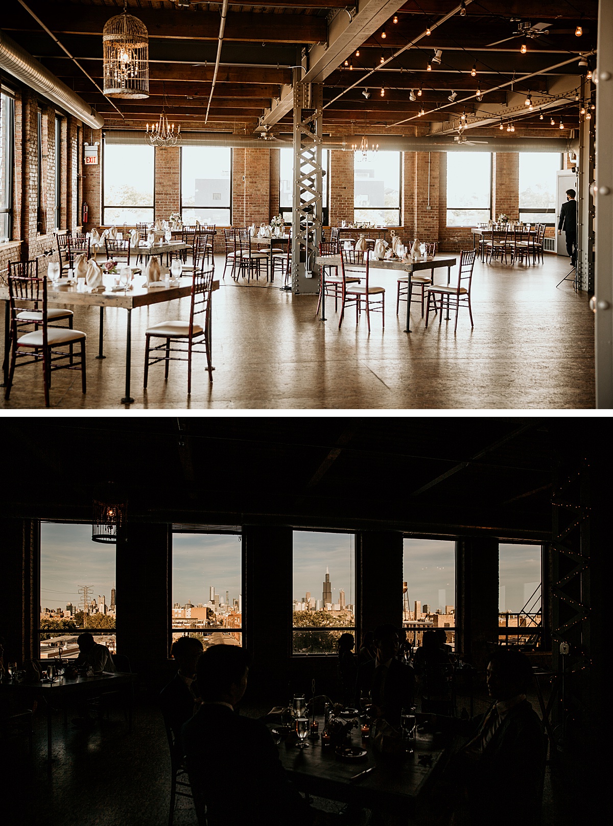 reception at loft industrial wedding venue in chicago