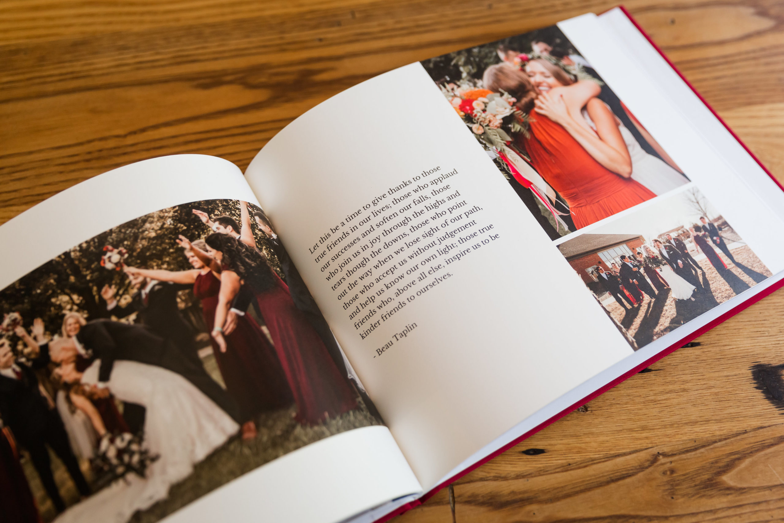 printed wedding album coffee table book